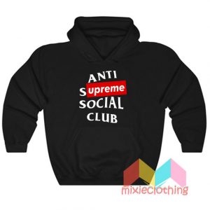 anti supreme social club hoodie