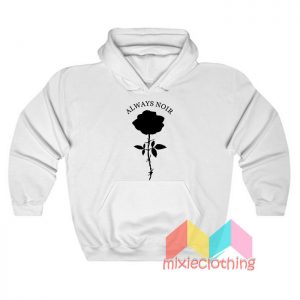 Always Noir Black Rose Hoodie