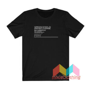 Bart Simpson Springfield Driver Licence T shirt