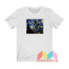 Godzilla Starry Night Van Gogh T shirt